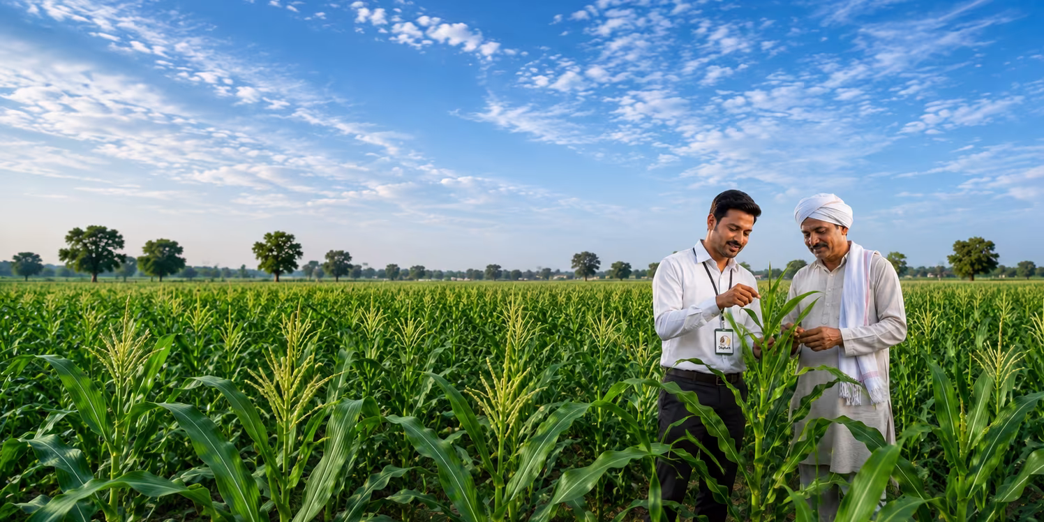 Healthy crops in an agricultural field