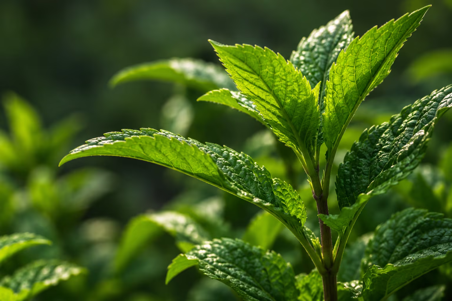 Mentha crop field